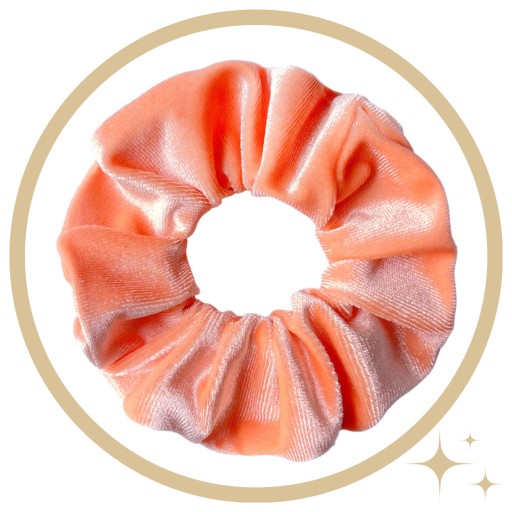 VELÚROVÉ gumičky do vlasov oranžová VEĽKÁ XXL gumička do vlasov POHODLNÁ