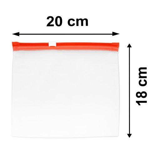 Vrecká na zips / plastové vrecká so zipsom 50 ks. 20 x 18 cm