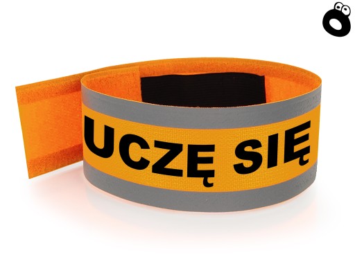 Oranžový nastaviteľný reflexný náramok 5/50cm - UČÍM SA