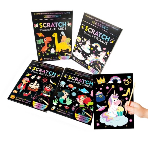 KREATÍVNE KNIHY SCRATCAT PRE DETI RAINBOW FANDY COSMOS 9 KS.