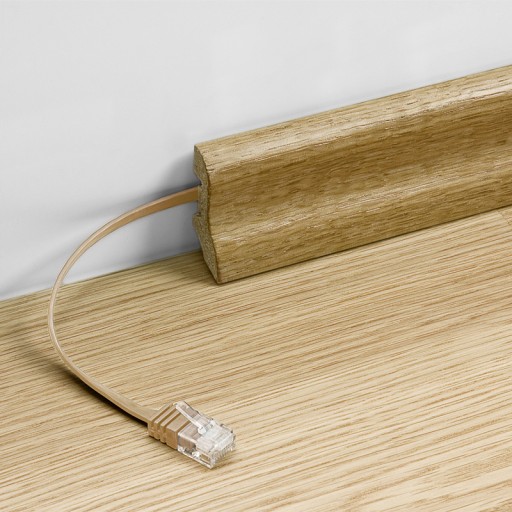 CAT 6 U/UTP FLAT Patchcord LAN kábel, biely, 7 m