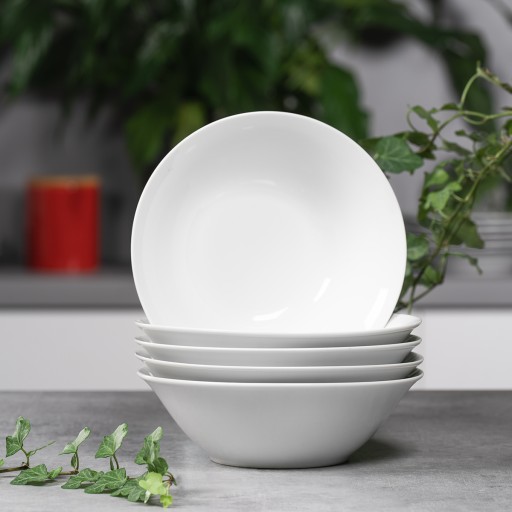 Šalátová misa, porcelánová misa, biela misa, 18 cm, porcelán