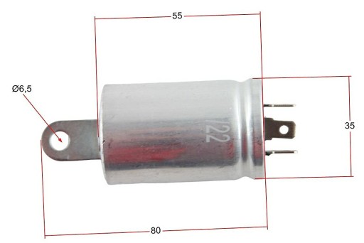 Prerušovač smerových svetiel 12V 2x21W JAWA CZ MZ ETZ 3 pin