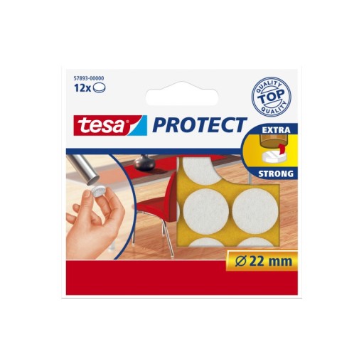 TESA Plstené podložky 22mm 57893 biele