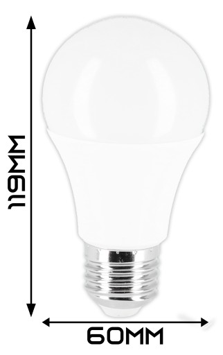 E27 LED žiarovka 10W teplá biela CCD A60 230V tradičná guľa