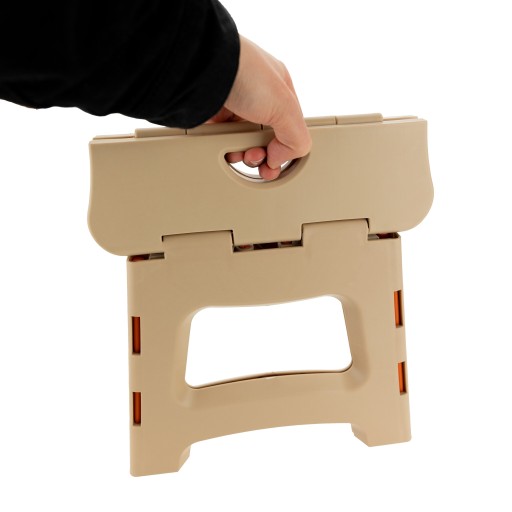 Stolička Taburetka rozkladacia Taburetka Beige Tourist 22cm Nosnosť 100kg