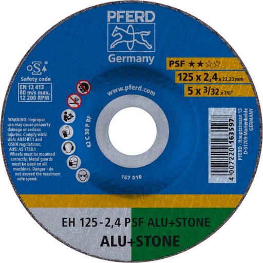 PFERD EH 125-2,4 PSF ALU+KAMEN