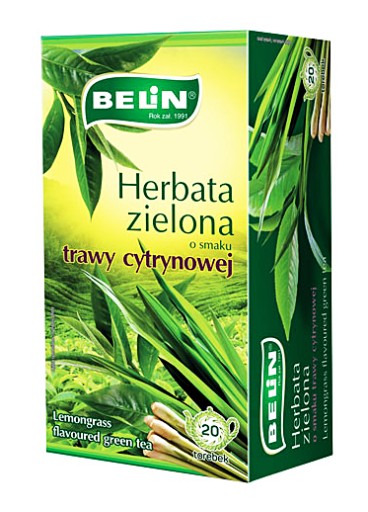 Čaj ZELENÁ a CITRÓNOVÁ TRÁVA 20 vrecúšok BELIN