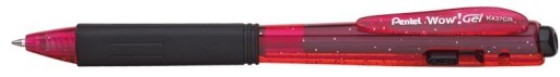 Pentel Wow Gel K437CR červené gélové pero