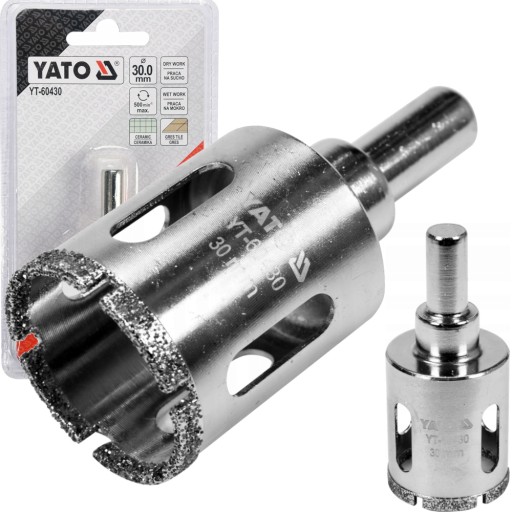 DIAMANTOVÁ VŔTAČKA YATO NA OKULIARE POLITICKÁ OTVOROVÁ PÍLA 30 mm