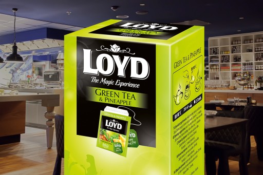 Zelený čaj s ananásom pre gastronómiu Horeca Zelený čaj 20 LOYD obálok