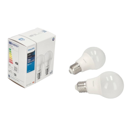 PHILIPS SET 2x E27 LED žiarovka 10W =75W 4000K NEUTRÁLNA BIELA 1055lm A60
