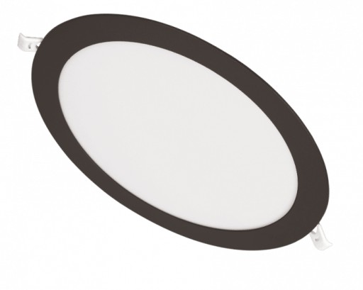 LED PANEL Čierny, Zápustný, Zápustný, 18W, Okrúhly