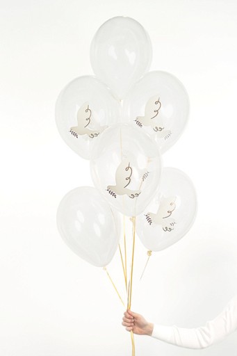 Latexové balóniky Pigeon priehľadné 30cm 6 ks