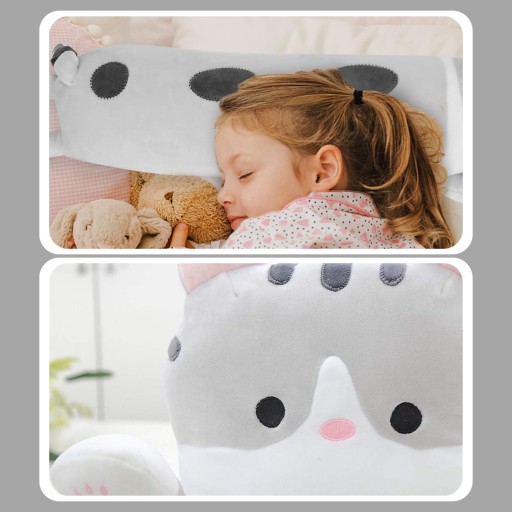 MASKOT PLYŠOVÝ VANKÚŠ HRAČKA HRAČKA HRAČKA HRAČKA DLHÁ MAČKA ŠEDÁ 50cm