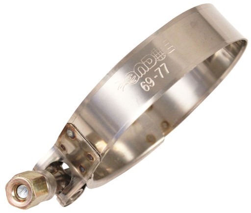 MDC T-Clamp CLAMP NEREZOVÁ NEREZOVÁ príchytka turbo 69-77mm medzichladič nasávanie príchytky