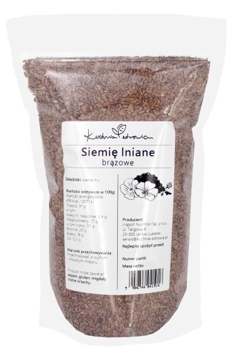 Hnedé ľanové semienko Prírodné semienko HEALTH KUCHYŇA 1Kg