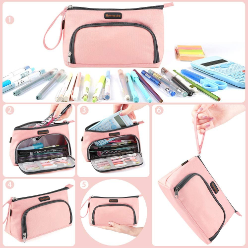 Kozmetická taštička 3v1 Pencer Case Pouch Homecube Rose