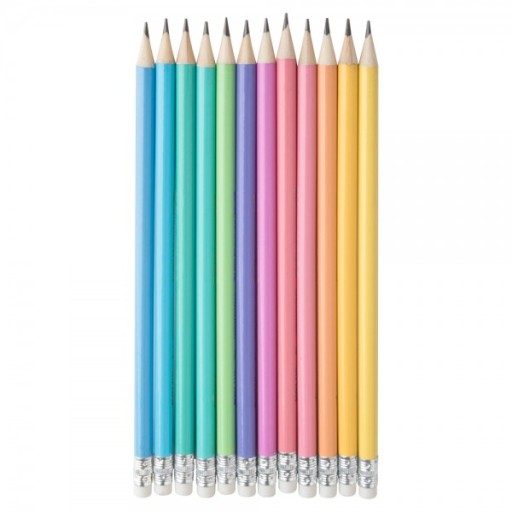 STRIGO HB SKLENENÁ ceruzka S GUMA PASTEL 1 ks, mix farieb