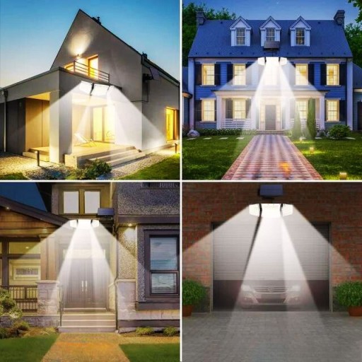 SOLAR LAMPA 100 LED SO SNÍMAČOM POHYBU SÚMRAK, NÁSTENNÁ FASÁDA