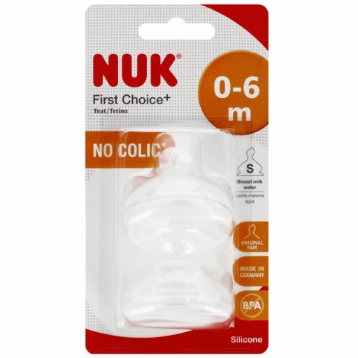 NUK SILIKÓNOVÝ CUVNÍK FĽAŠOVÝ 6-18m PRVÝ VÝBER 2 ks.