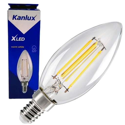 XLED FILAMENT C35 E14 LED žiarovka, neutrál, 4,5W