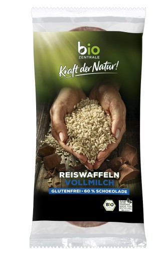 RYŽOVÉ OBLÁTKY S MLIEČNOU ČOKOLÁDOU BEZLEPKOVÉ BIO 100 g - BIO ZENTRALE