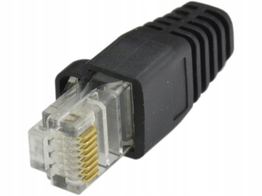 NEKU Gumený kryt pre zástrčku RJ45, čierny, 10 ks