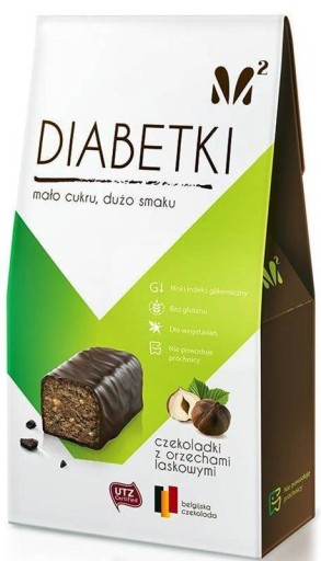DIABETKI cukríky s orieškami, čokoládky bez cukru