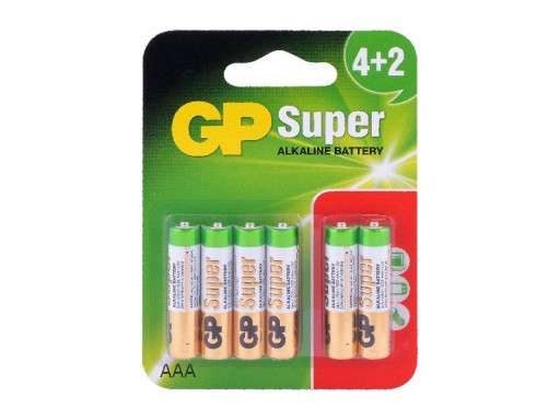 GP Super Alkaline LR3 AAA 1,5V 6bal