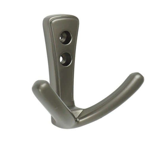 Dvojitý vešiak Anchor, zamak, skrutkovaný, šedý