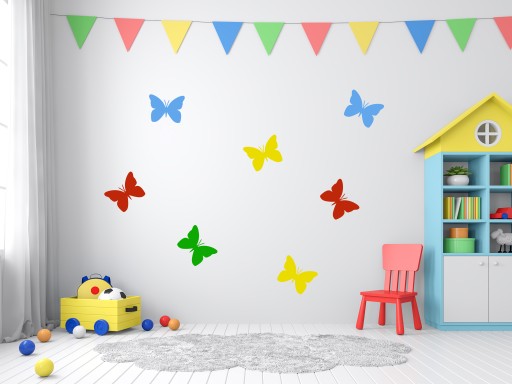 Akrylátové dekoračné ZRKADLO s plexi motýlikom 26x20