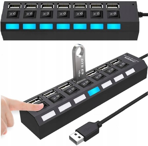 USB HUB SPLITTER 7 PORTOV USB 2.0 SPLITTER