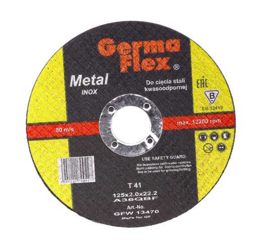 REZNÉ KOTÚČE NA OCEL KOV 125 x2mm INOX /1 ks