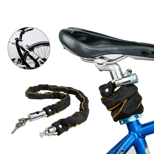 SILNÝ ZÁMOK NA BICYKEL, MOTOCYKEL, ZÁMOK NA BICYKEL, REŤAZ S KĽÚČOM