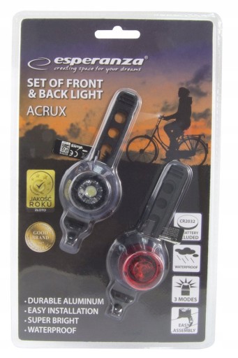 LED BICYKLOVÉ SVETLO PRE SADA PREDNÝCH A ZADNÝCH ACRUX