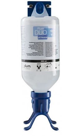 Držiak na fľašu PLUM EYE WASH DUO, modrý
