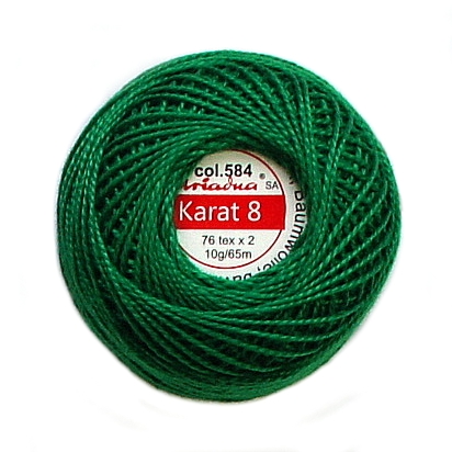 Karat šnúra 8 c. zelená 0584 ARIADNA 10g 65m