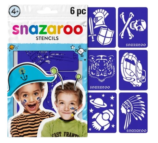 Šablóny 6 kusov na maľovanie na tvár Boys Snazaroo 1198011