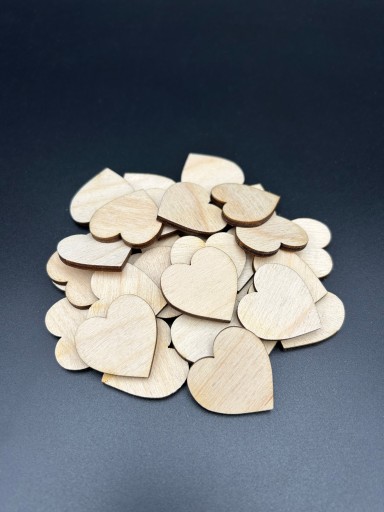 DREVENÉ SRDIEČKO PREglejkové SRDCE DEKORÁCIE NA DEKORÁCIE DECOUPAGE 3 CM