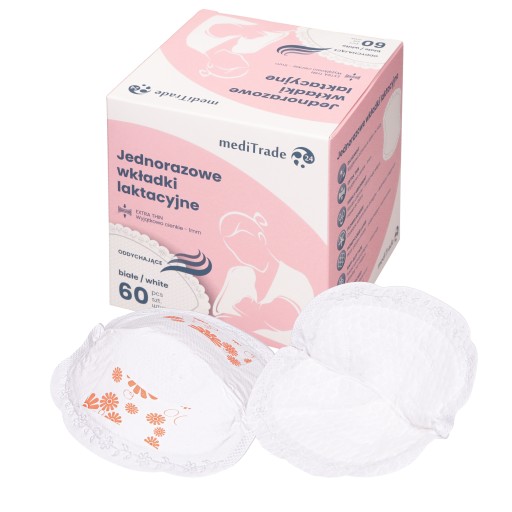 LAKTAČNÉ VLOŽKY SUPER TENKÉ 1mm VEĽMI NASÁVANÉ PREMIUM KVALITA * 60 ks