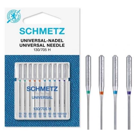 Schmetz 130/705H univerzálne MIX10 poloploché ihly