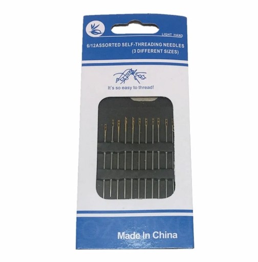 Samonavliekacie ihly na šitie EASY-THREAD HAND NEEDLE 12 kusov