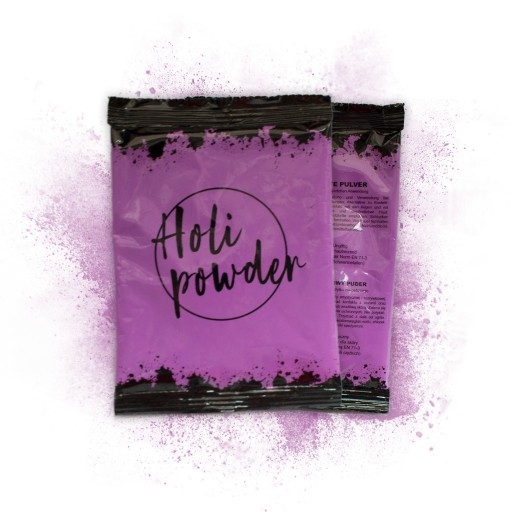 Holi Púdrový farebný prášok HOLI Festival farieb PURPLE bezpečný