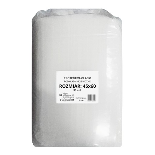 JEDNORÁZOVÉ savé HYGIENICKÉ vložky protectiva 45x60 cm 30 ks.