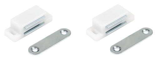 2x MAGNETICKÝ ZÁMOK MAGNET ZÁPADKY NÁBYTOK - BIELY