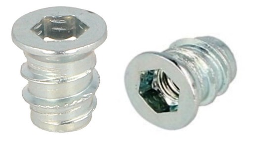 Nábytkový dvojzávitový spoj, drevený závit M6x12, 10 ks