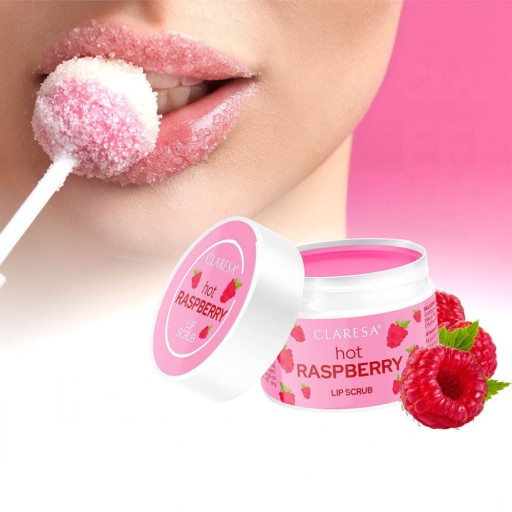 Claresa Cukrový peeling na pery malinové šťavnaté pery HOT RASPBERRY 15g SEOL