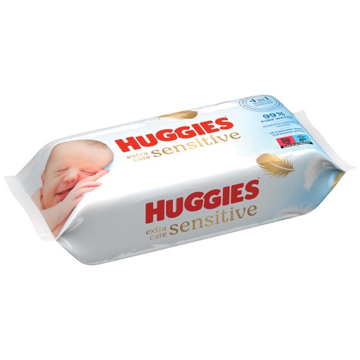 HUGGIES Care Sensitive detské vlhčené obrúsky 56 ks