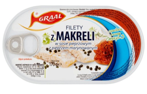 FILETKY MAKRELY GRÁLOVEJ V PAPRKOVEJ OMÁČKE S PAPRIMOU M. 170G